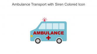 Ambulance Transport With Siren Colored Icon In Powerpoint Pptx Png And Editable Eps Format