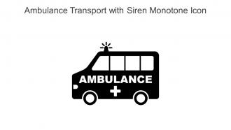 Ambulance Transport With Siren Monotone Icon In Powerpoint Pptx Png And Editable Eps Format