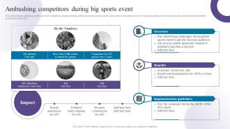 Ambushing Competitors During Big Sports Event Creating Buzz With Ambush Marketing Strategies MKT SS V