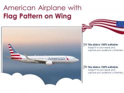 American airplane with flag pattern on wing
