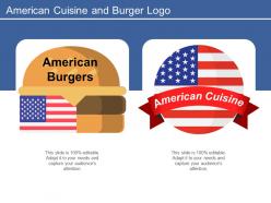 American cuisine and burger logo
