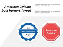 American cuisine best burgers layout
