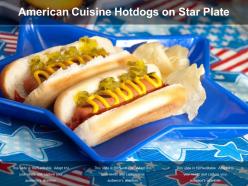 American cuisine hotdogs on star plate