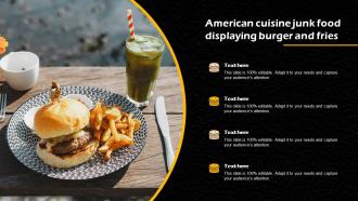 American Cuisine Junk Food Displaying Burger And Fries