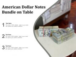 American dollar notes bundle on table