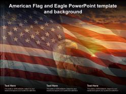 American flag and eagle powerpoint template and background