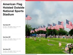 American Flag Hoisted Outside National Sports Stadium