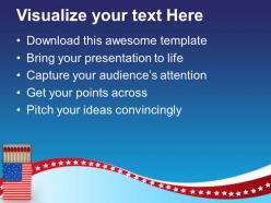 American flag matchbox powerpoint templates ppt themes and graphics 0513