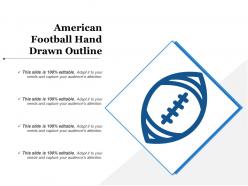 American football hand drawn outline