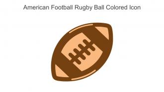American Football Rugby Ball Colored Icon In Powerpoint Pptx Png And Editable Eps Format