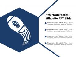 American football silhoutte ppt slide