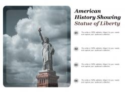 American history showing statue of liberty