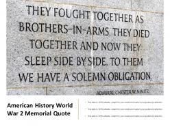 American history world war 2 memorial quote