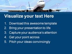 Americana airplane transportation powerpoint templates and powerpoint backgrounds 0511
