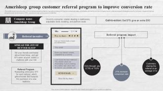 Amerisleep Group Customer Referral Marketing Strategies To Reach MKT SS V