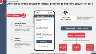 Amerisleep Group Customer Referral Program To Improve Referral Marketing MKT SS V