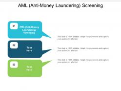 Aml anti money laundering screening ppt powerpoint presentation pictures aids cpb