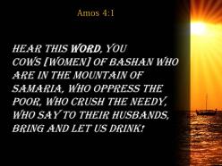 Amos 4 1 the poor and crush the needy powerpoint church sermon