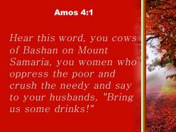 Amos 4 1 you women who oppress powerpoint church sermon