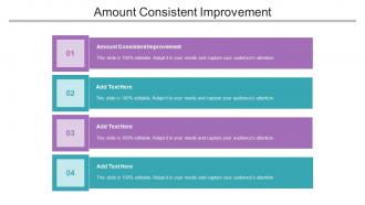 Amount Consistent Improvement In Powerpoint And Google Slides Cpb