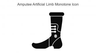 Amputee Artificial Limb Monotone Icon In Powerpoint Pptx Png And Editable Eps Format