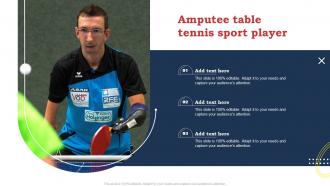 Amputee Table Tennis Sport Player
