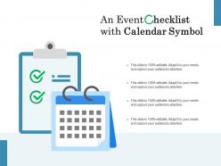 An event checklist with calendar symbol