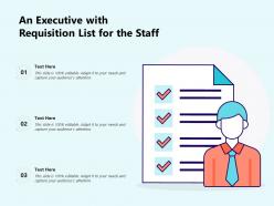 An executive with requisition list for the staff