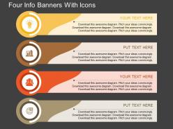 an Four Info Banners With Icons Flat Powerpoint Design
