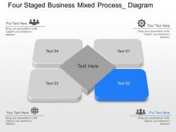 An four staged business mixed process diagram powerpoint template