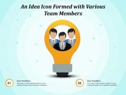 An idea icon formed with various team members