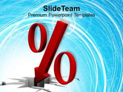 An illustration of falling percent symbol powerpoint templates ppt themes and graphics