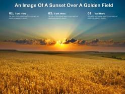 An image of a sunset over a golden field ppt powerpoint