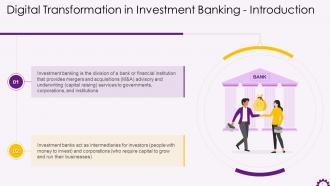 An Introduction To Investment Banking Training Ppt