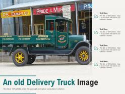 An old delivery truck image