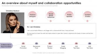 An Overview About Myself And Collaboration Opportunities