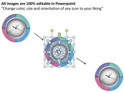 Analog clock powerpoint template slide