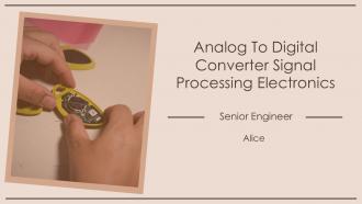 Analog To Digital Converter Signal Processing Electronics PPT Presentation ST AI