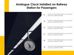 Analogue clock installed on railway station for passengers