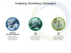 Analysing advertising campaigns ppt powerpoint presentation pictures files cpb