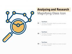 Analysing and research magnifying glass icon