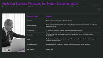 Analysing Business Processes For System Implementation Crm Implementation Process