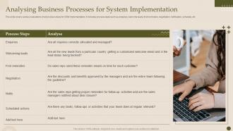 Analysing Business Processes For System Implementation Crm Software Deployment Guide
