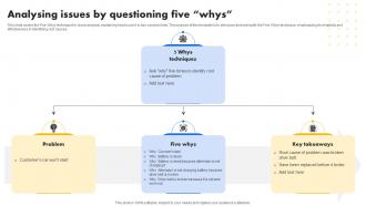 Analysing Issues By Questioning Five Whys