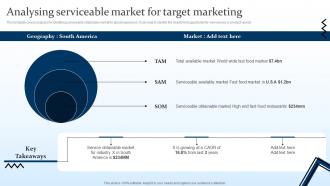 Analysing Serviceable Market For Target Marketing Targeting Strategies And The Marketing Mix