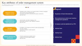 Analysis And Deployment Of Efficient Ecommerce Key Attributes Of Order Management System