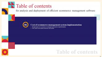 Analysis And Deployment Of Efficient Ecommerce Management Software Powerpoint Presentation Slides Idea Attractive