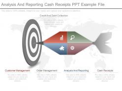 Analysis and reporting cash receipts ppt example file