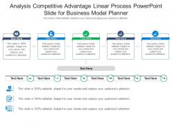 Analysis competitive advantage linear process powerpoint slide for business model planner infographic template