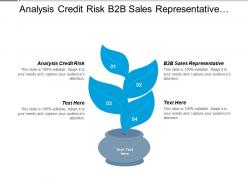 Analysis credit risk b2b sales representative social networking cpb